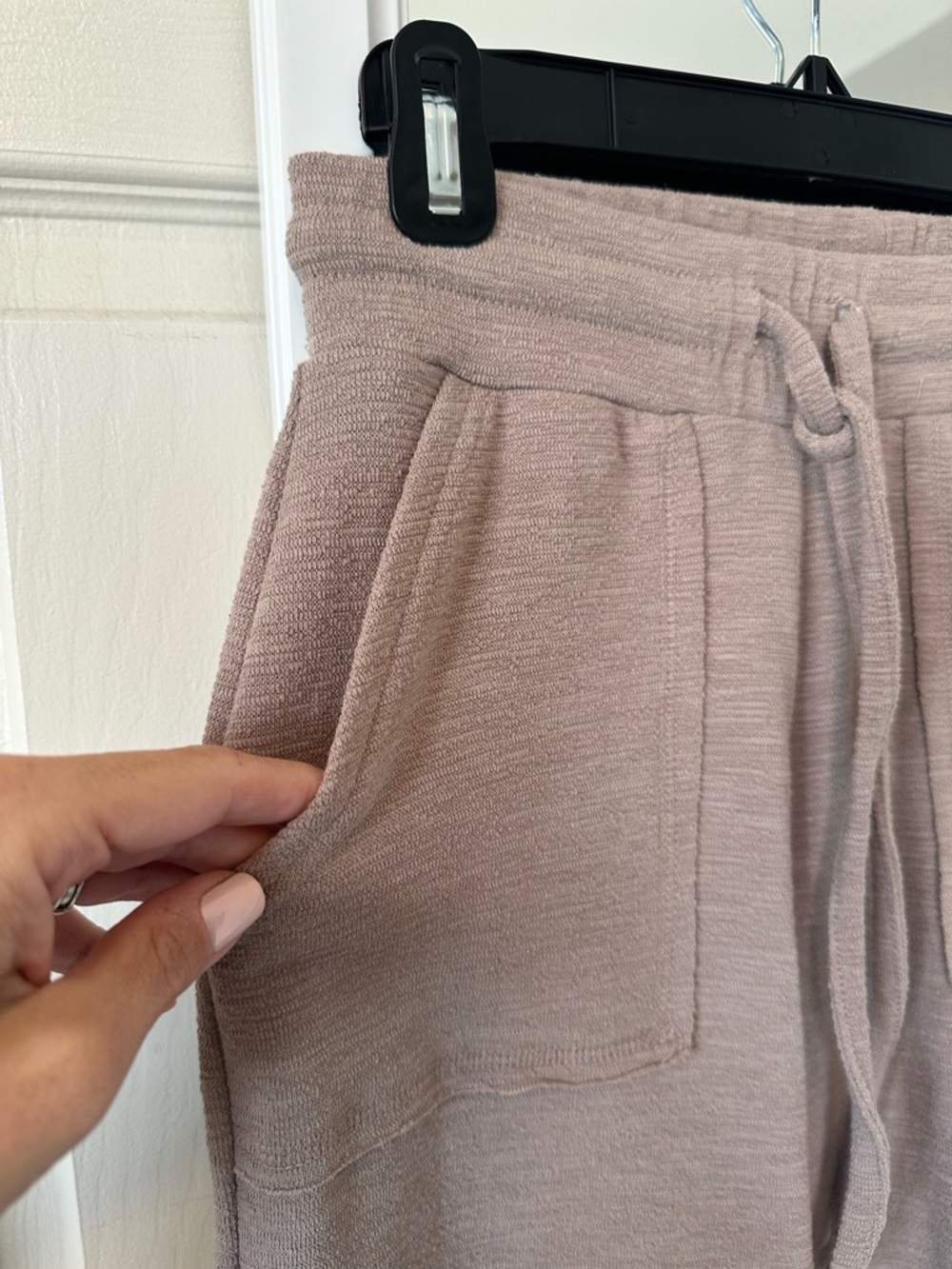 EUC🤎Zenana Slub Short Sleeve Tee and Pants Set Small Ash Mocha - Picture 3 of 8